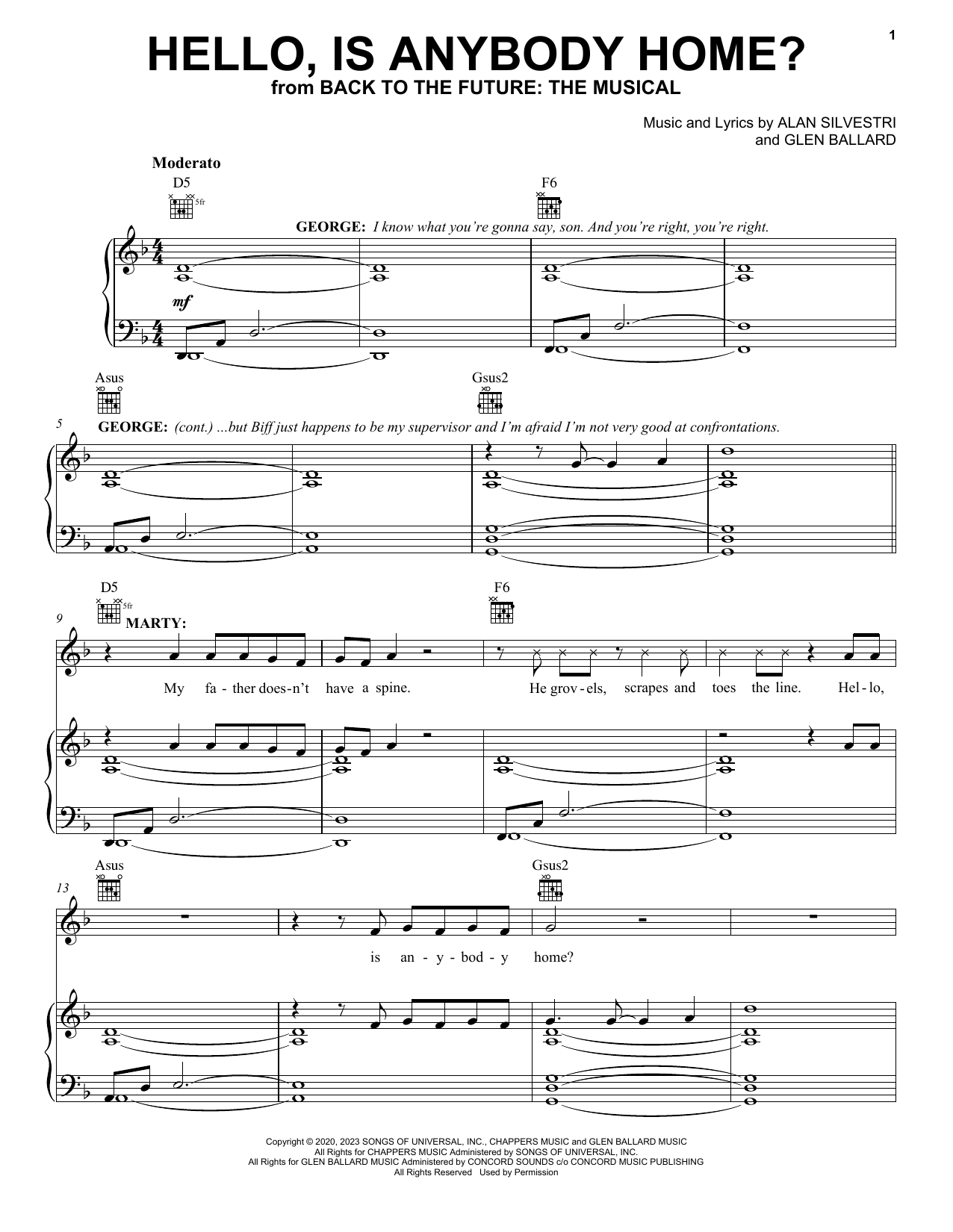 Produktbild zu: Hello, Is Anybody Home? (from Back To The Future: The Musical)