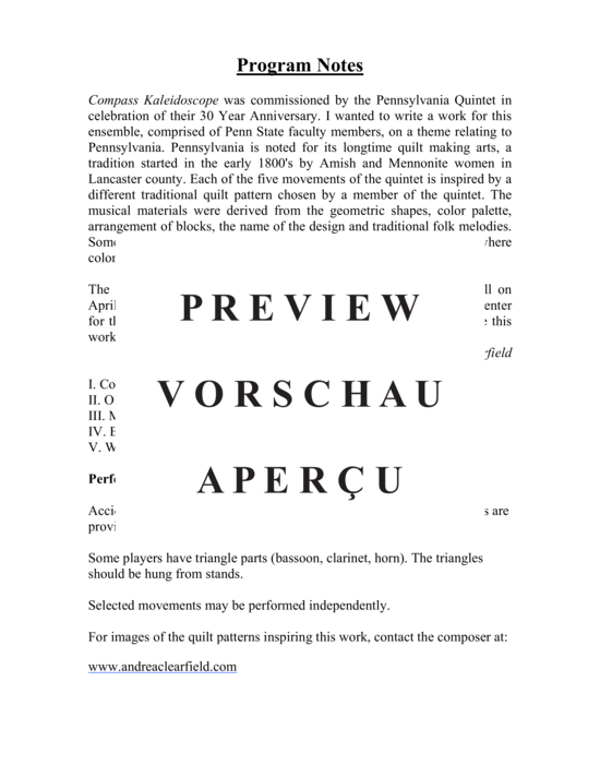 Produktgalerie: Seite 3 von 21 Compass Kaleidoscope , , (Holzbläserquintett)