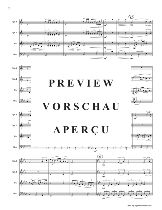 Produktgalerie: Seite 3 von 14 Clair de Lune, , (2xTrompete in B, Horn in F, Posaune)