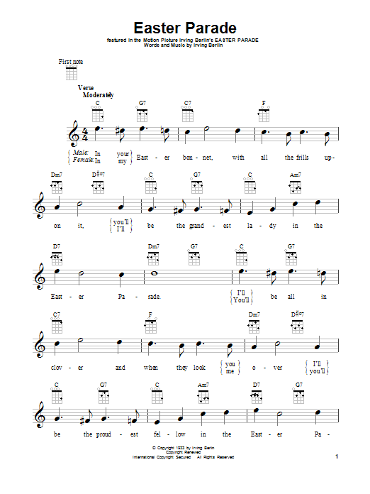 Product gallery: Page 1 of 1 Easter Parade, Irving Berlin