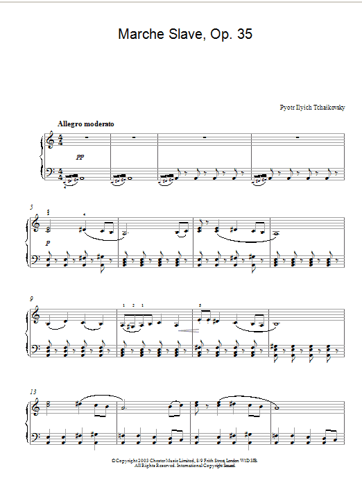 Product gallery: Page 1 of 1 Marche Slave, Op. 35, Pyotr Il'yich Tchaikovsky