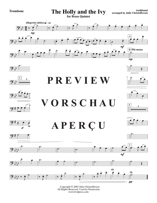 Produktgalerie: Seite 6 von 8 The Holly and the Ivy , , (Blechbläserquintett)