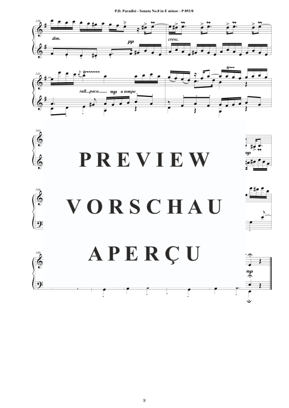 Produktgalerie: Seite 9 von 9 Sonate Nr. 8 in E-Moll, , Klavier Solo