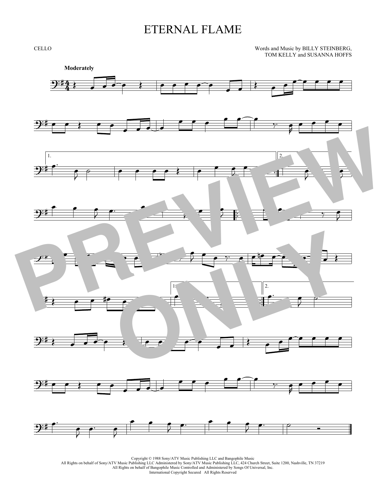 Produktgalerie: Seite 1 von 1 Eternal Flame, The Bangles, Violoncello