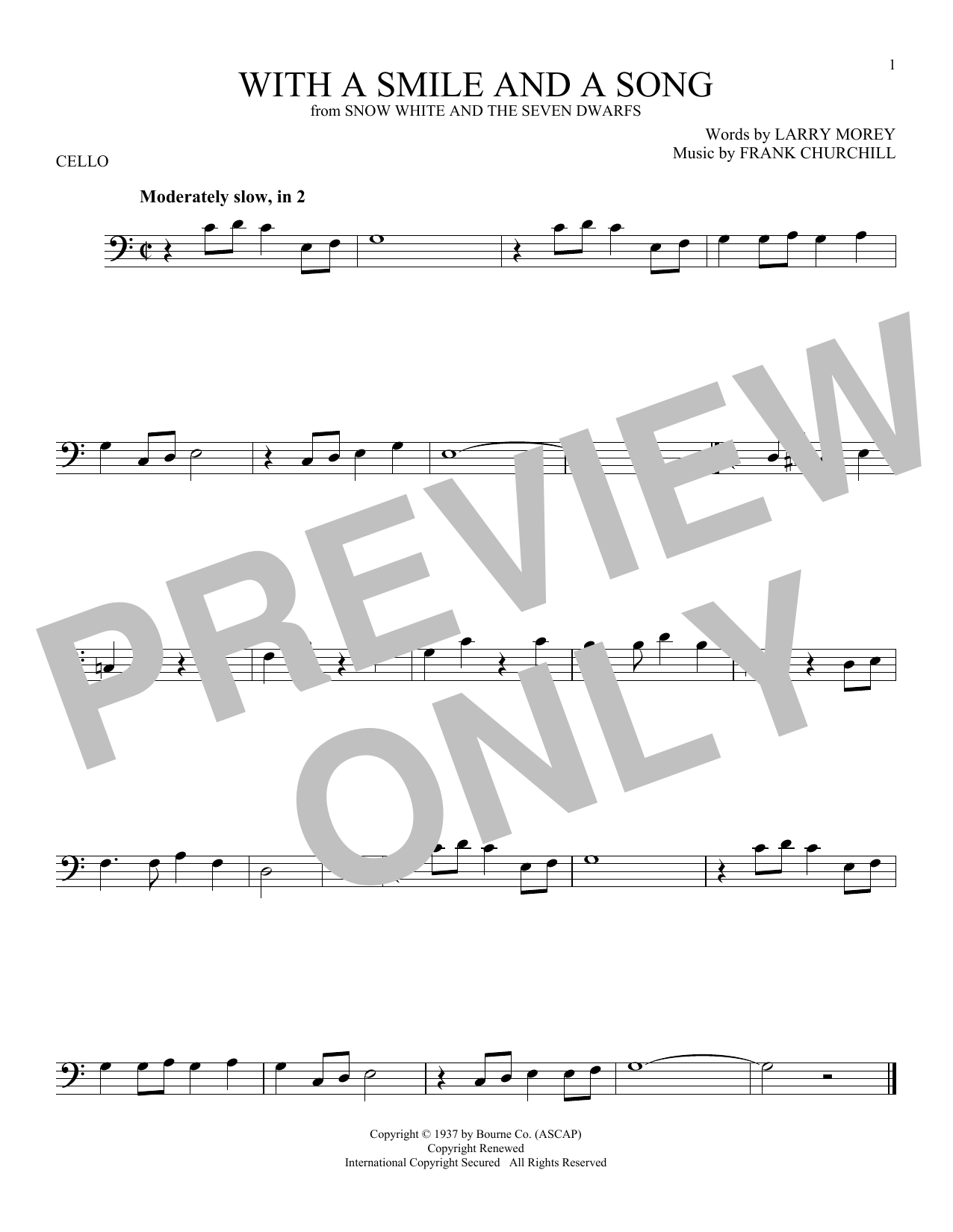 Product gallery: Page 1 of 1 With A Smile And A Song (from Snow White And The Seven Dwarfs), Larry Morey & Frank Churchill