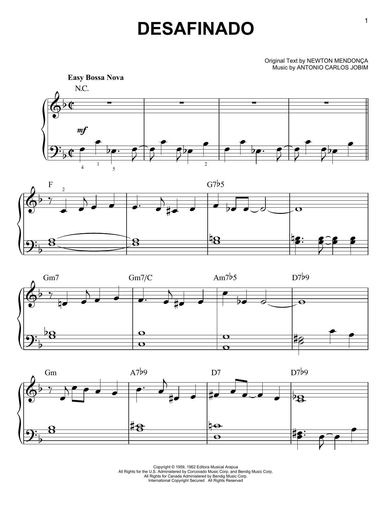Produktgalerie: Seite 1 von 1 Desafinado, Antonio Carlos Jobim, Klavier