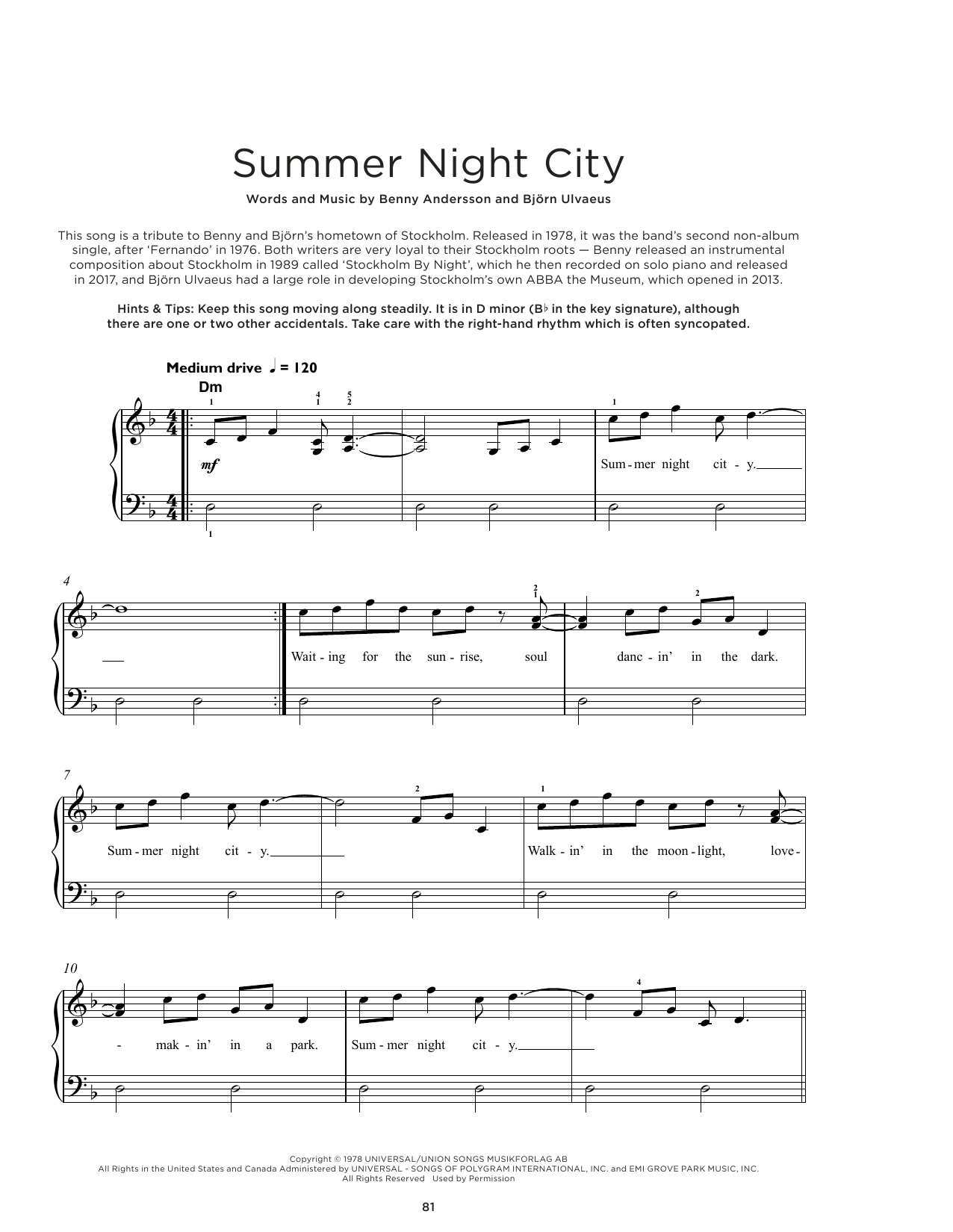 Produktbild zu:  Summer Night City - ABBA