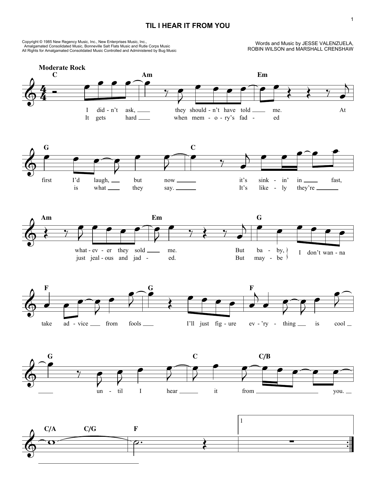 Produktbild zu: Til I Hear It From You