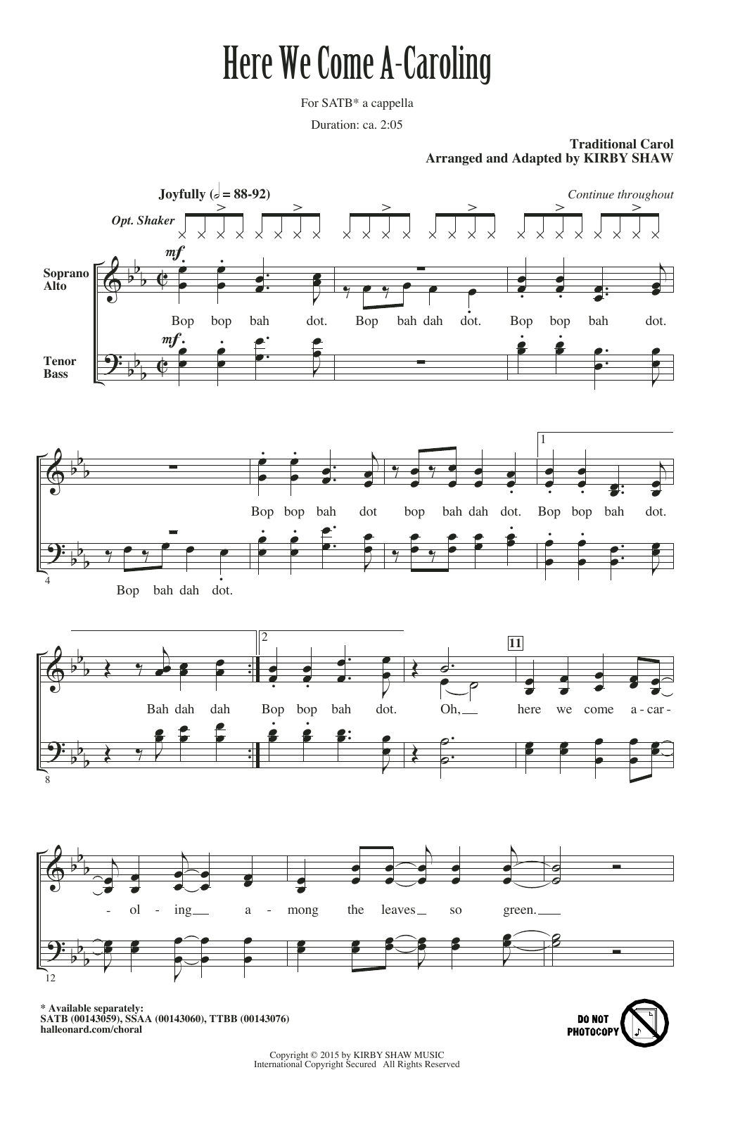 Produktbild zu: Here We Come A-Caroling