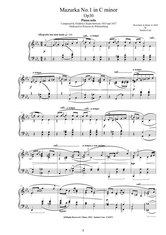 Produktgalerie: Seite 1 von 11 4 Mazurkas Op. 30 für Klavier - Vollständige Partituren, , Klavier Solo