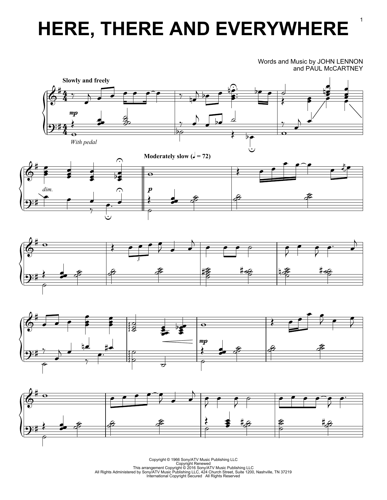 Product gallery: Page 1 of 1 Here, There And Everywhere [Jazz version], The Beatles