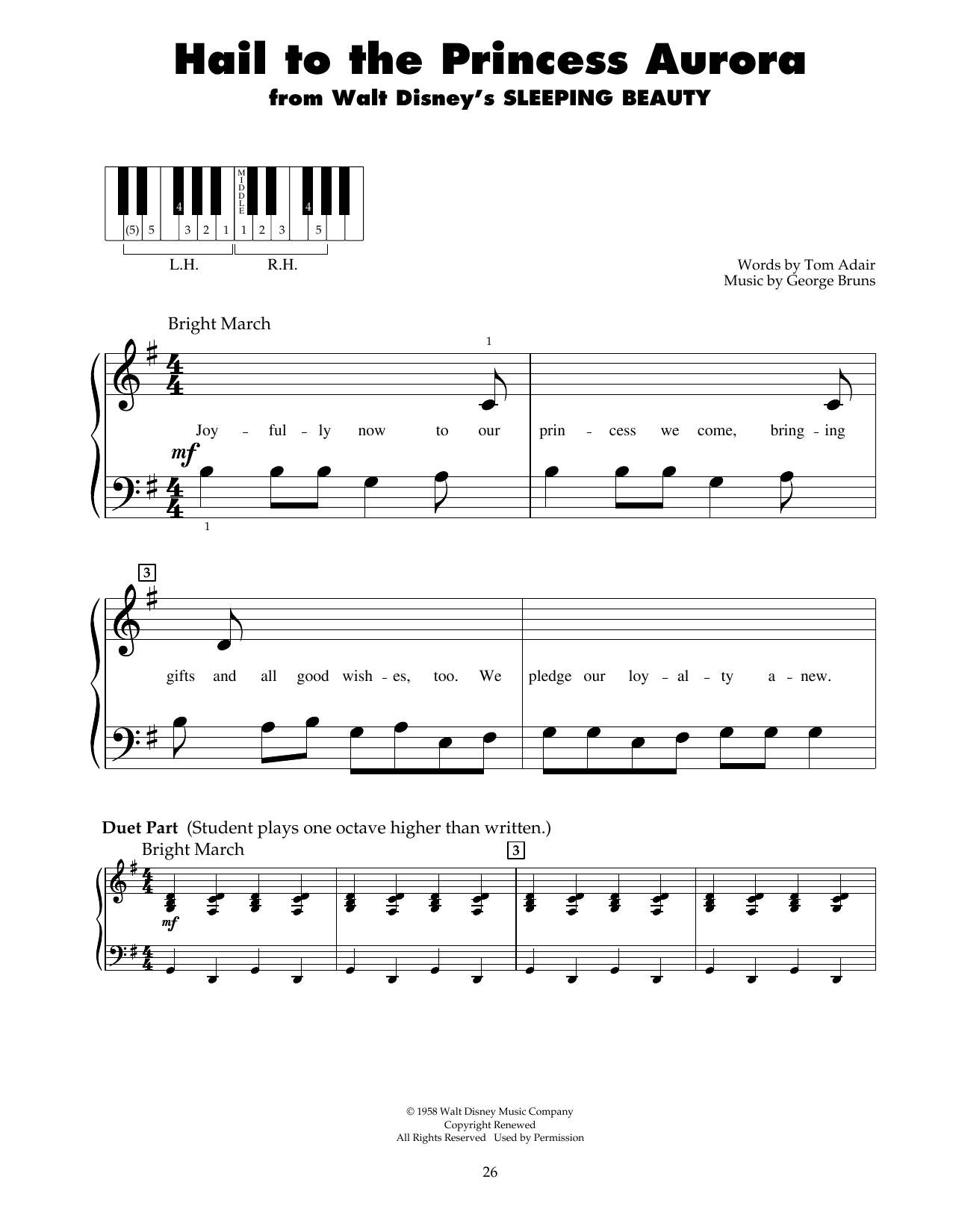 Produktbild zu: Hail To The Princess Aurora (from Sleeping Beauty)