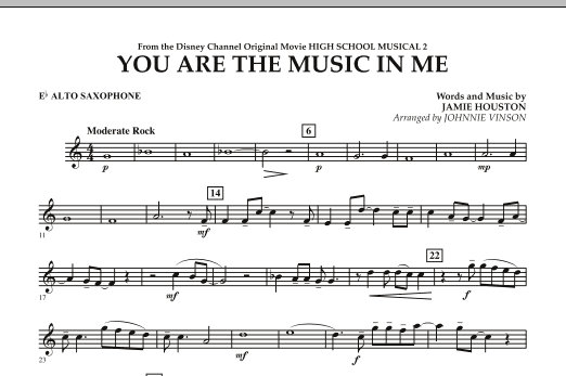 Product picture to: You Are The Music In Me (from High School Musical 2) - Eb Alto Saxophone