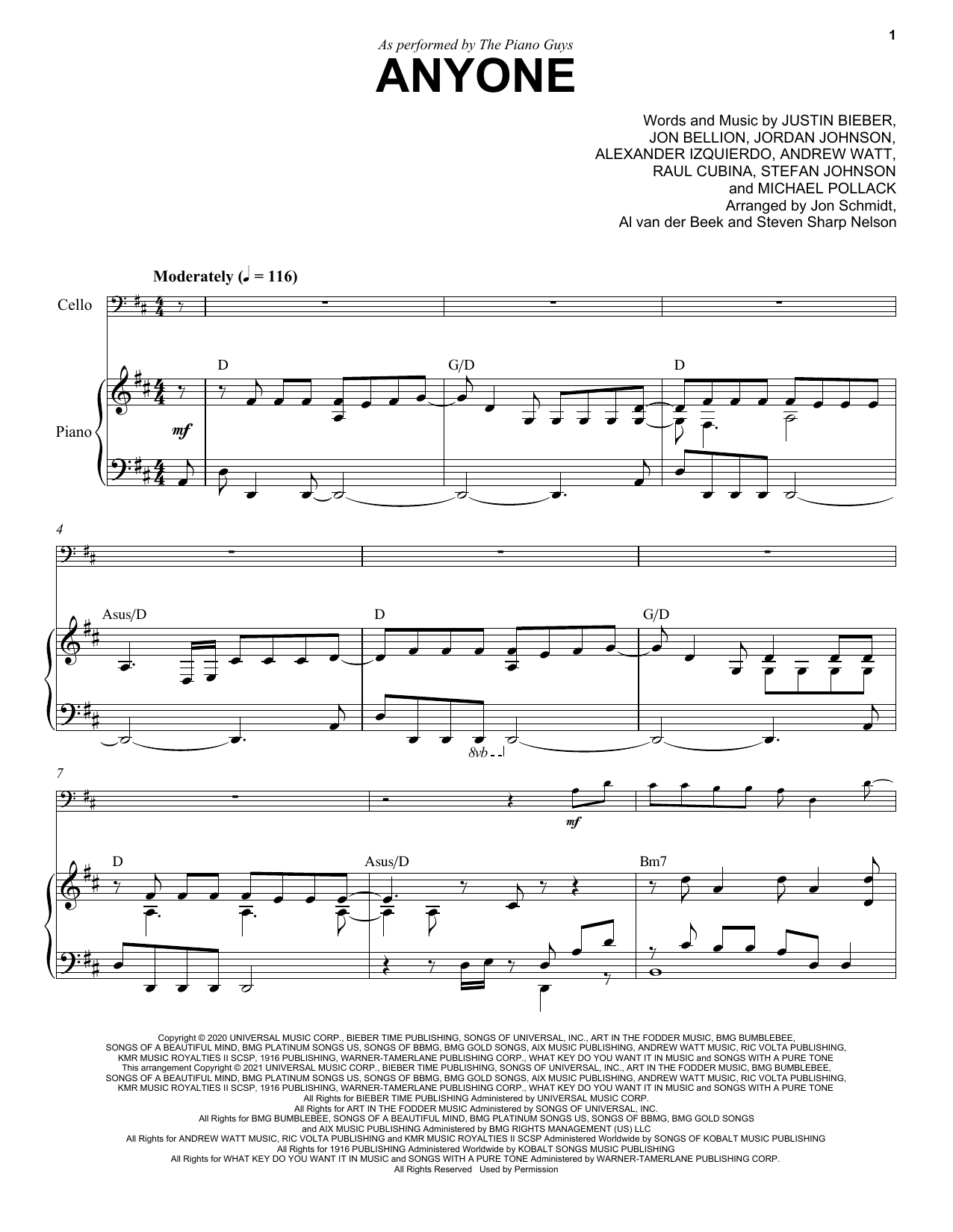 Produktbild zu: Anyone (with Optional Cello)