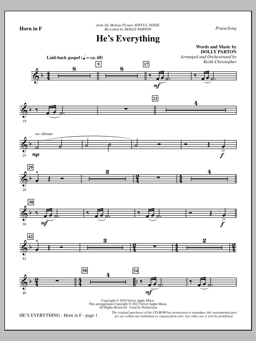 Produktbild zu: He's Everything - F Horn