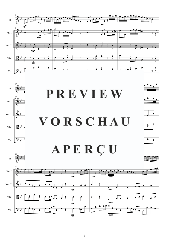 Produktgalerie: Seite 3 von 11 Concerto No.1 to 5 Op.5 in B-Dur, , Querflöte Solo und Streicher Ensemble