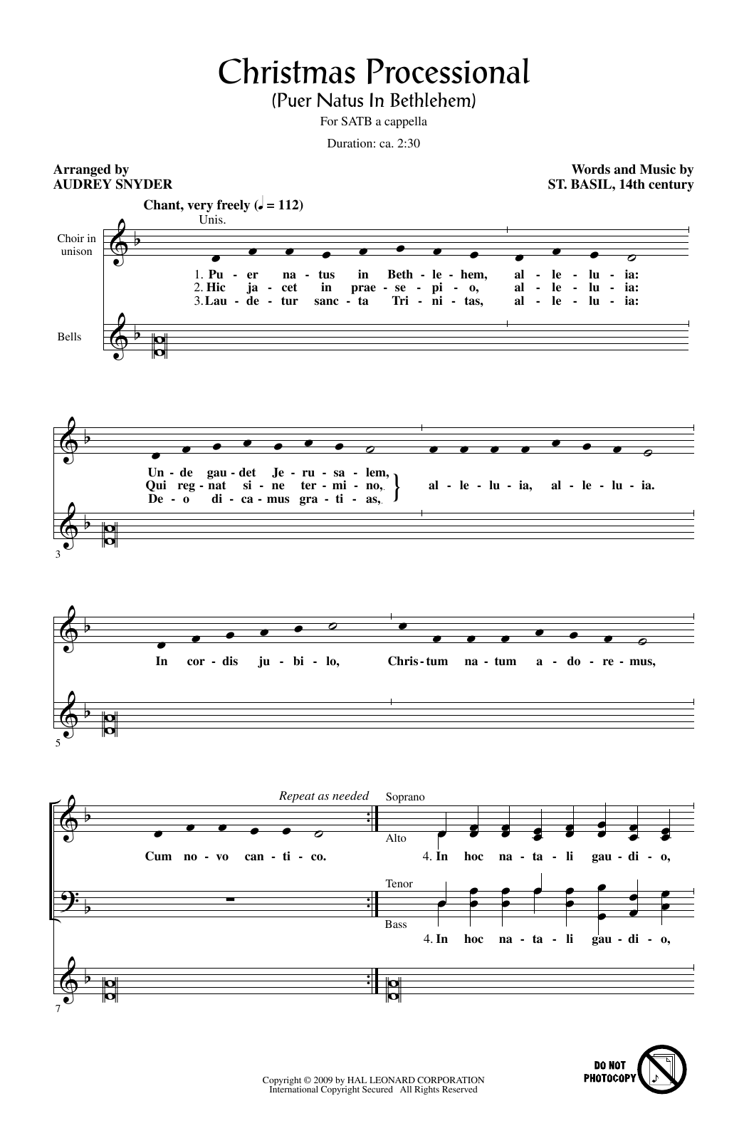Produktbild zu: Christmas Processional (Puer Natus In Bethlehem)