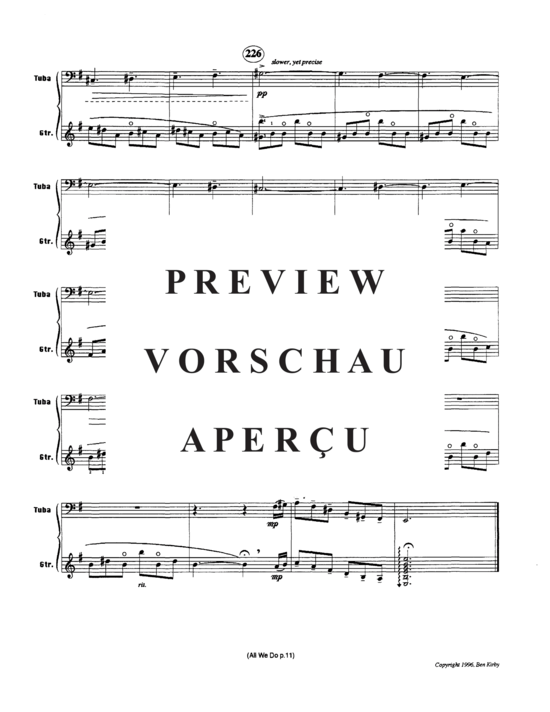 Produktgalerie: Seite 17 von 21 All We Do , , (Duett für Gitarre + Tuba)