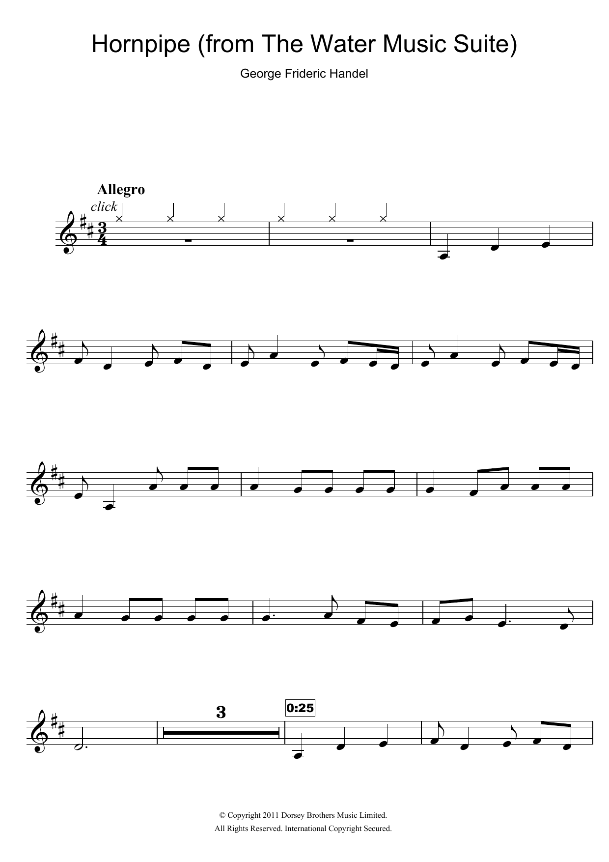 Product gallery: Page 1 of 1 Hornpipe (from The Water Music Suite), George Frideric Handel