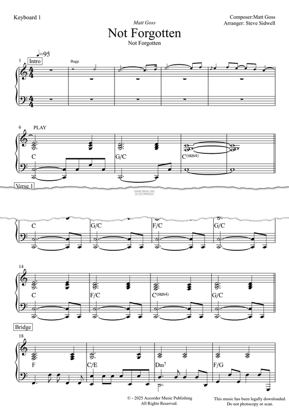 Product gallery: Page 1 of 1 Not Forgotten, Matt Goss