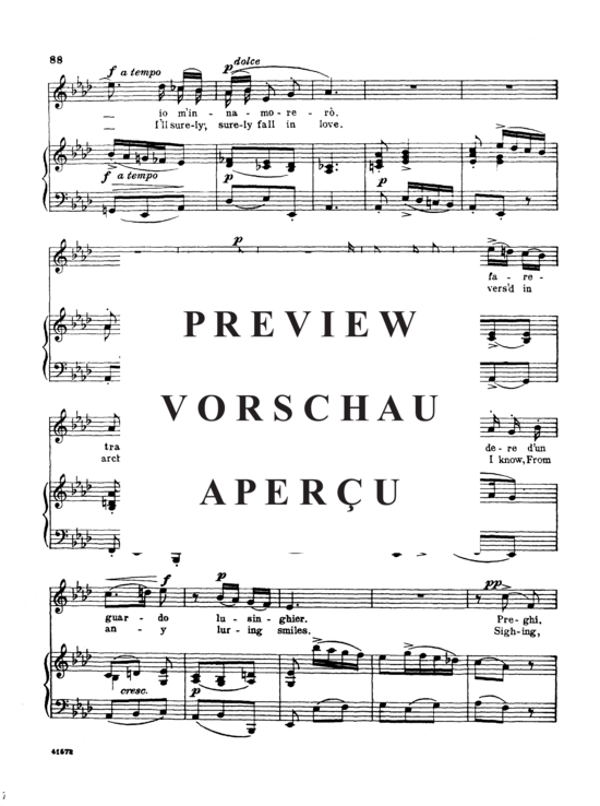 Product gallery: Page 4 of 7 Se Florindo è fedele, Parisotti, Alessandro, Medium Voice and Piano