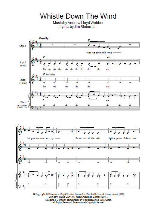 Produktgalerie: Seite 1 von 1 Whistle Down The Wind, Jim Steinman, Chor