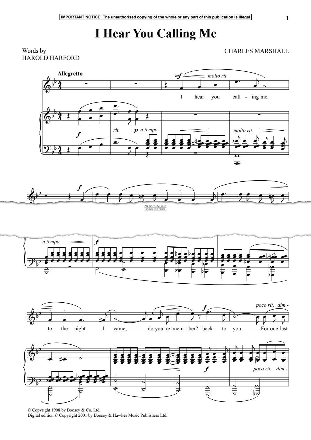 Produktgalerie: Seite 1 von 1 I Hear You Calling Me, Charles Marshall, Gesang, Klavier