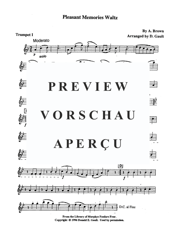 Produktgalerie: Seite 9 von 11 Pleasant Memories Waltz, , Blechbläser Quartett