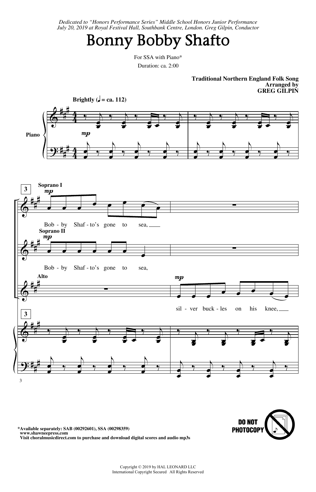 Produktgalerie: Seite 1 von 1 Bonny Bobby Shafto (arr. Greg Gilpin), Traditional Northern England Folk Song, Chor