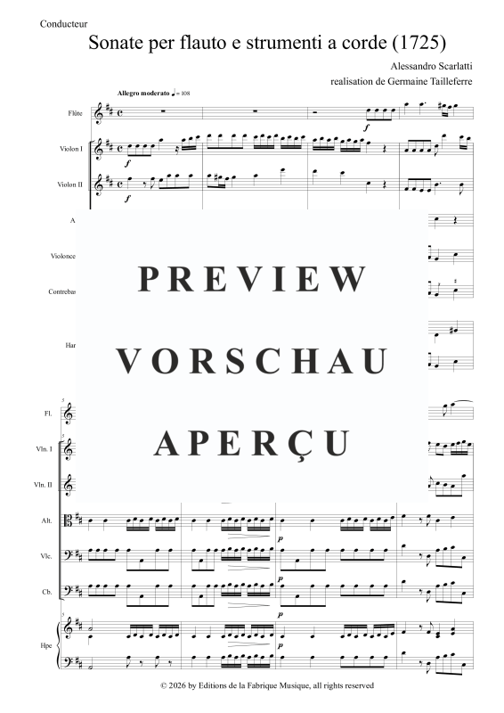 Produktgalerie: Seite 5 von 11 Sonata 7 in D major, , Flöte, Harfe und Streichorchester