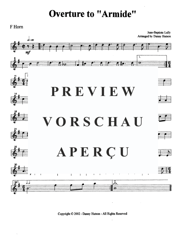 Produktgalerie: Seite 9 von 11 Ouvertüre zu Armide, , Blechbläser Quintett