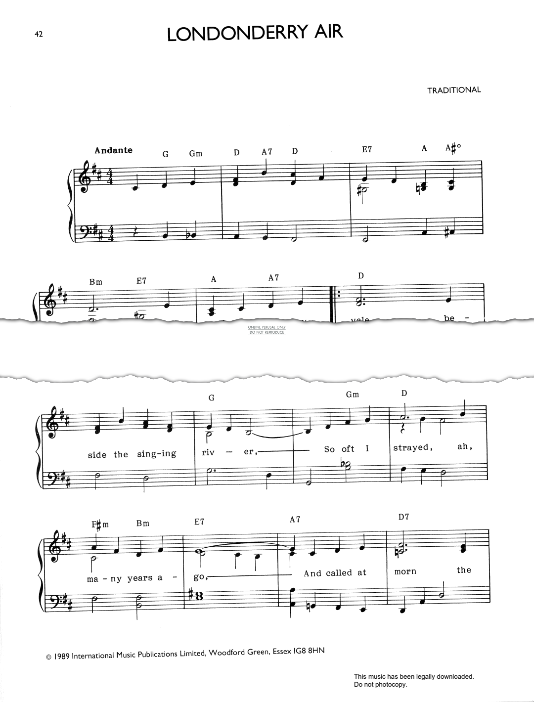 Produktgalerie: Seite 1 von 1 Londonderry Air, Traditional, Gesang, Gitarre, Klavier