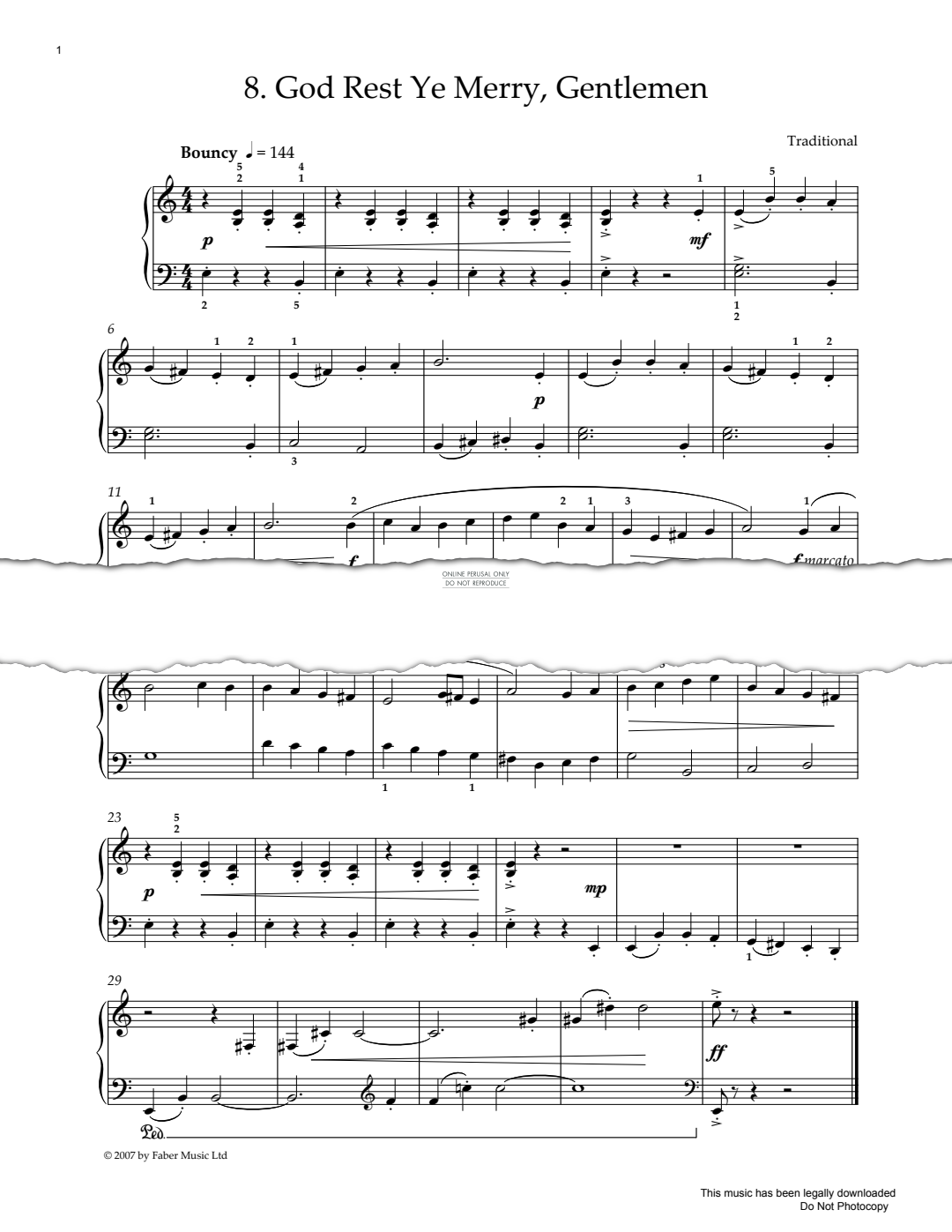 Produktgalerie: Seite 1 von 1 God Rest Ye Merry Gentlemen, Traditional, Klavier