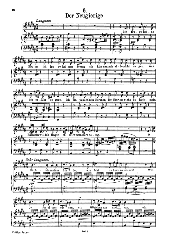 Product picture to: Der Neugierige D.795-6 (Die Schöne Müllerin)Franz Schubert
