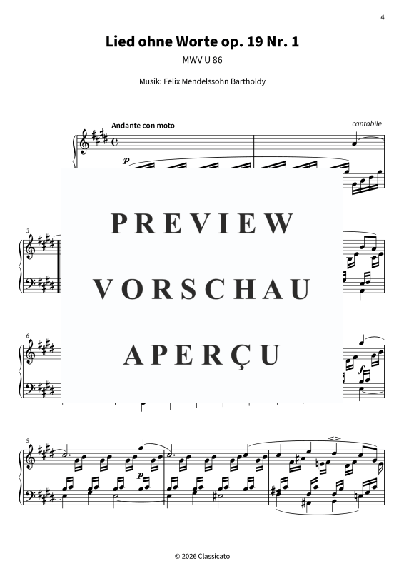 Produktgalerie: Seite 6 von 11 Lieder ohne Worte op. 19, , Klavier Solo