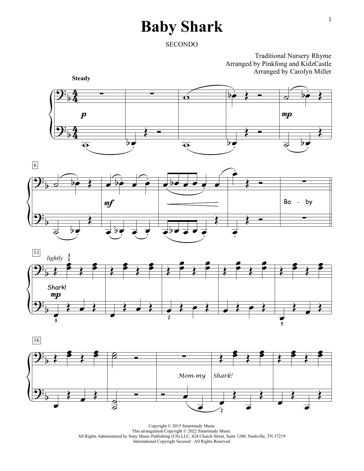 Produktbild zu: Baby Shark (arr. Carolyn Miller)