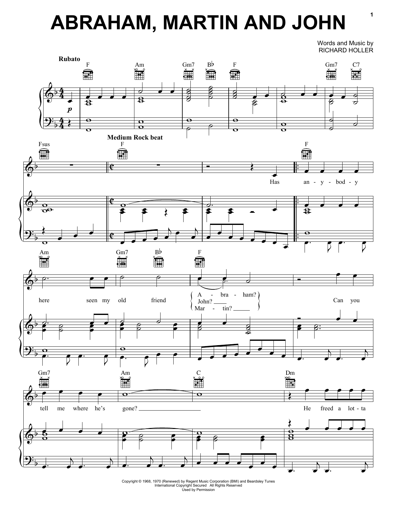 Produktgalerie: Seite 1 von 1 Abraham, Martin And John, Dion, Gesang, Gitarre, Klavier