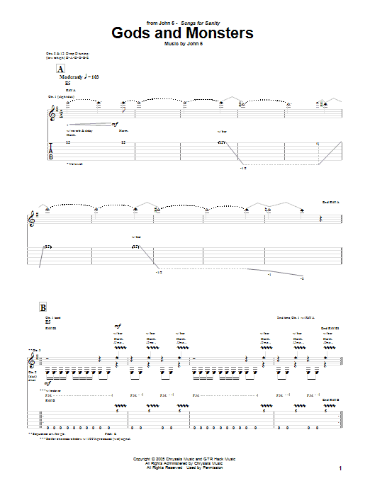 Produktgalerie: Seite 1 von 1 Gods And Monsters, John 5, Gitarre