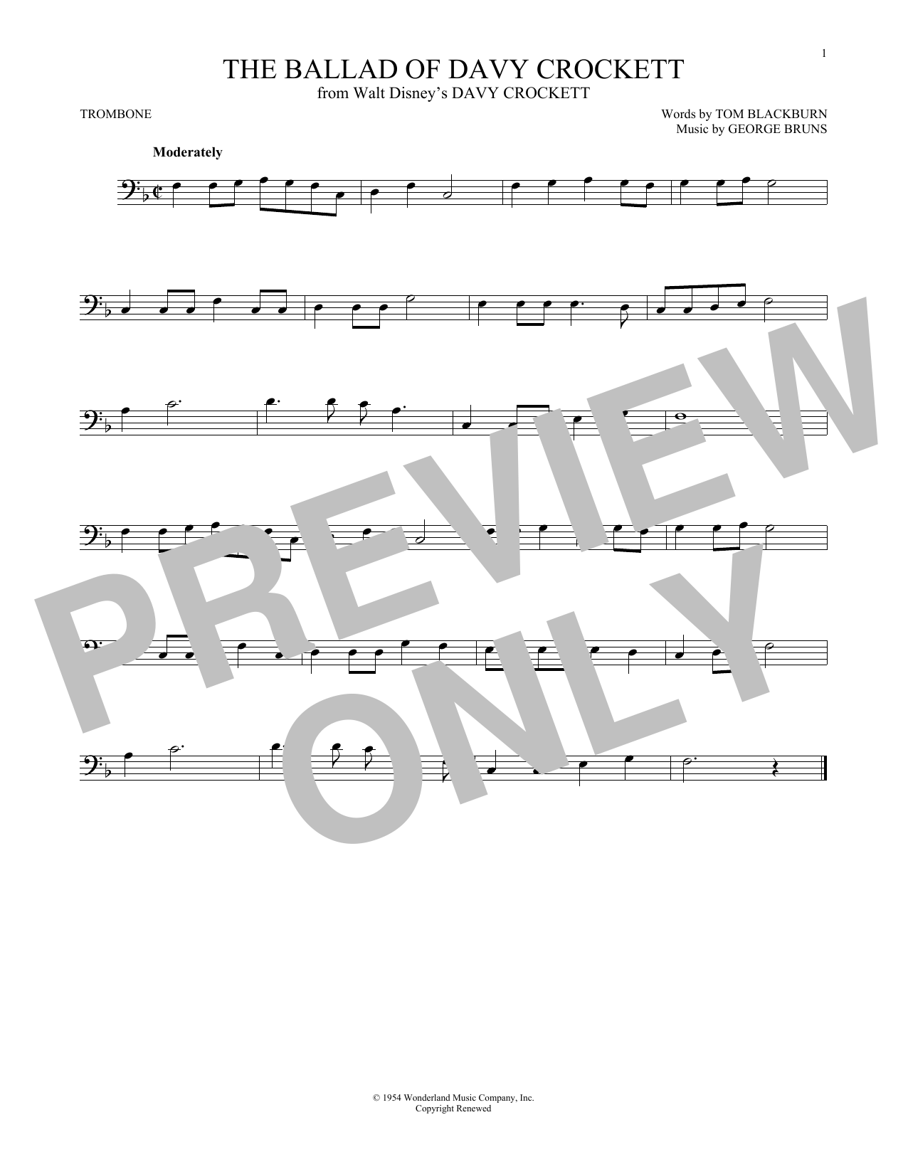 Product gallery: Page 1 of 1 The Ballad Of Davy Crockett (from Davy Crockett), Fess Parker