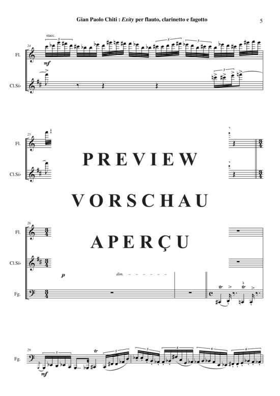 Product gallery: Page 6 of 14 Exity , , (flute, clarinet in Bb, bassoon)