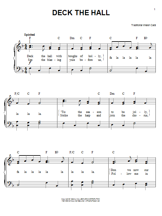 Product gallery: Page 1 of 1 Deck The Hall, Traditional Welsh Carol