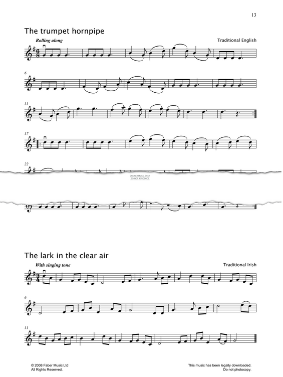 Produktgalerie: Seite 1 von 1 The Trumpet Hornpipe, English Traditional, Violine