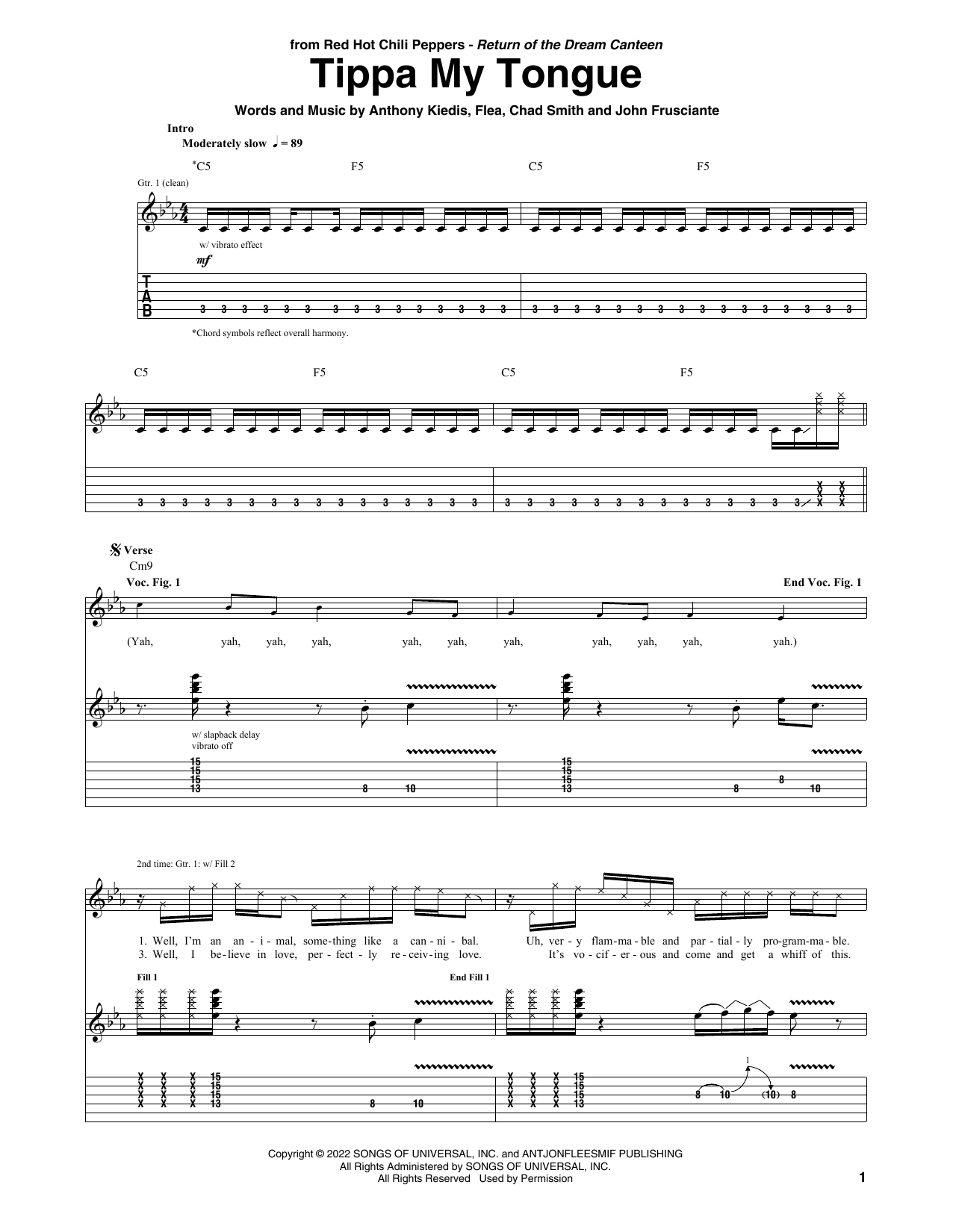 Produktgalerie: Seite 1 von 1 Tippa My Tongue, Red Hot Chili Peppers, Gitarre