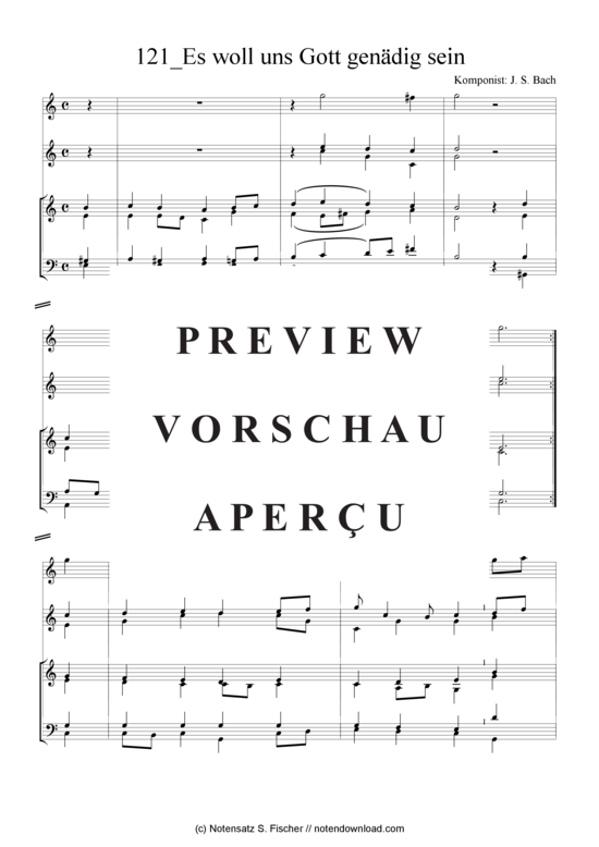 Product gallery: Page 2 of 3 Es woll uns Gott genädig sein , , (Quartet in C)