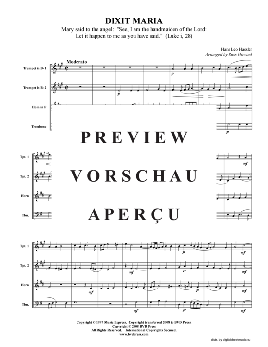 Produktgalerie: Seite 10 von 21 Vier Weihnachts-Motetten, , (2xTromp in B, Horn in F (Pos), Pos)