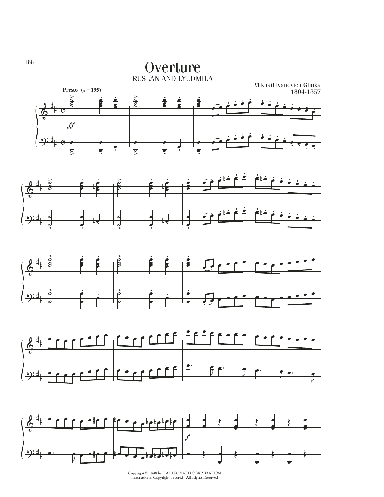 Product gallery: Page 1 of 1 Overture, Mikhail Ivanovich Glinka