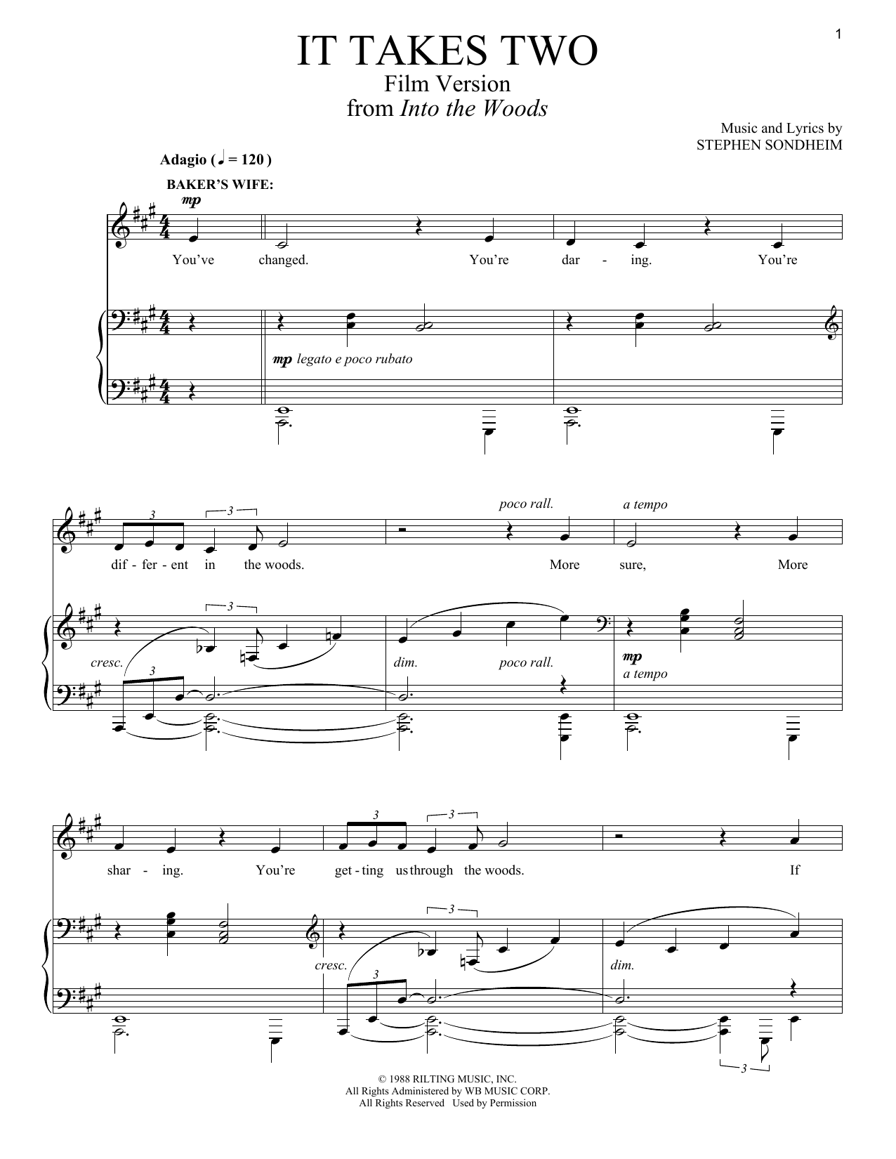 Produktbild zu: It Takes Two (Film Version) (from Into The Woods)
