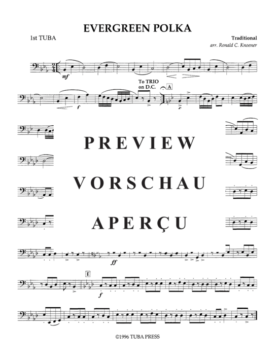 Product gallery: Page 10 of 11 Evergreen Polka , , (Tuba Quartett EETT)
