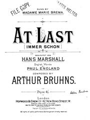 cover: At Last, Arthur Bruhns, Gesang, Klavier