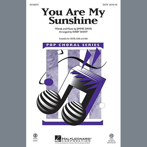Produktbild zu: You Are My Sunshine (arr. Kirby Shaw)